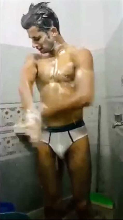 Indian Gay Video Of A Sexy Desi Hunk Bathing In Tight Briefs Indian Gay Site