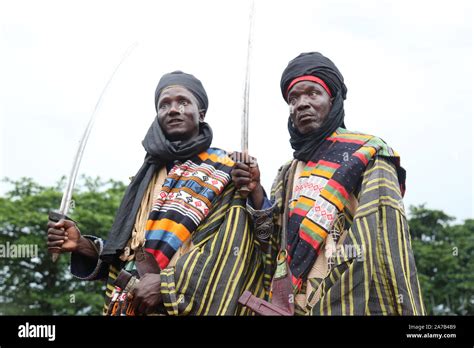 Hausafulani Tribe Of Northern Nigeria Displaying Their Sword During