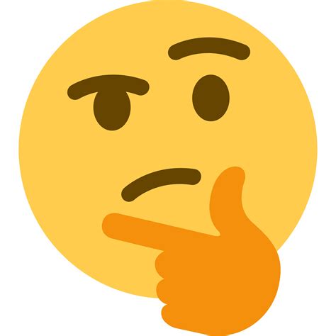 Thinking Emoji Thinking Emoji Discord Meme Free Transparent Emoji