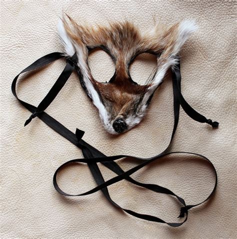 Fox Mask Real Eco Friendly Wild Red Fox Fur Mask By Thegreenwolf