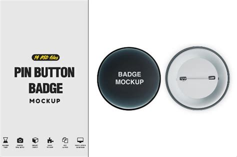 Pin Button Badge Mockup Templates Free Premium Download