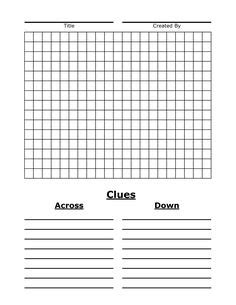 See all formats and editions. Blank crossword puzzle template 20 square; free online ...