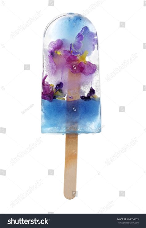 Homemade Edible Flower Ice Pop Popsicle Stock Photo 404654353
