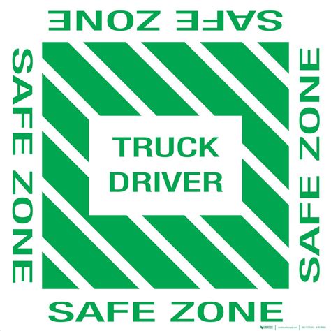 Truck Driver Safe Zone Floor Sign Creative Safety Supply