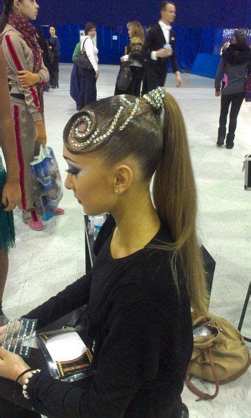 High Ponytail With A Swirl Accent And Rhinestones Great Hairstyle For