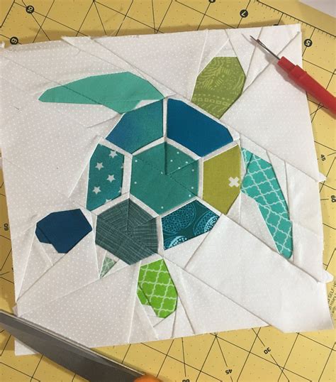 Turtle Swimming Foundation Paper Piecing Pattern Paper Pieced Quilt