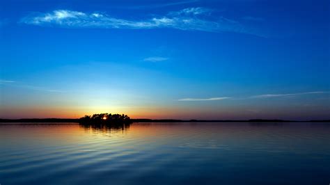 Wallpaper Sunlight Sunset Sea Bay Water Reflection Sky Sunrise
