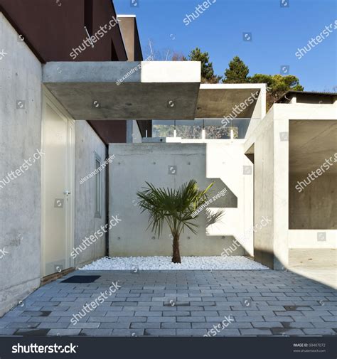 View Of The Beautiful Modern House Entrance From Outside