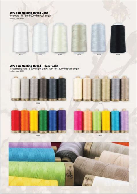 Thread Colour Charts Sew Easy Fine Quilting Thread Colour Chart