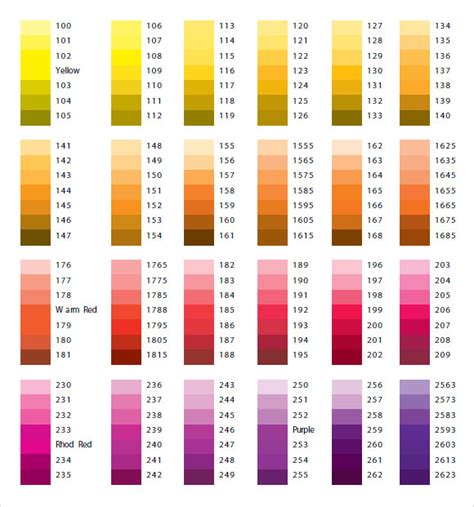 Printable Pantone Color Chart Online Online Pantone Color Chart New