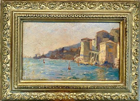 Unknown French 19th Century Impressionist Painting Mediterranean
