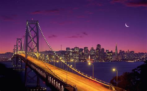 San Francisco Oakland Bay Bridge At Twilight 1920x1200 San