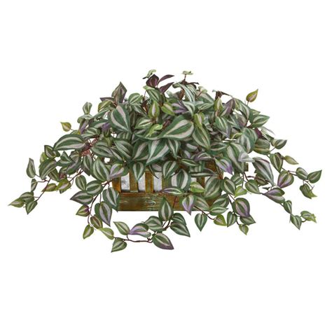 13 Wandering Jew Artificial Plant In Decorative Planter Nearly Natural