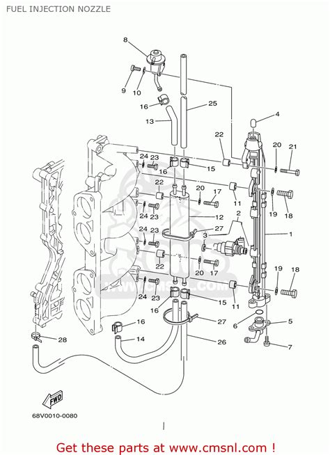 Yamaha F115lf115try 2000 Fuel Injection Nozzle Schematic Partsfiche