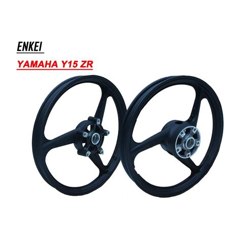 Enkei 3 batang depan belakang. SPORT RIM ENKEI, YAMAHA Y15 , 3L (MATT BLACK) PNP, FULL ...