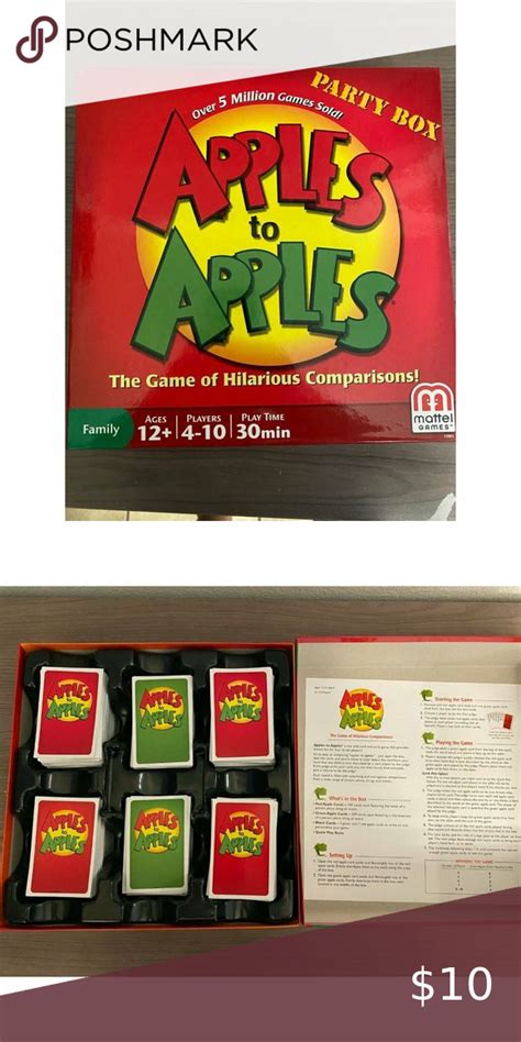 Apples To Apples Party Box Board Game Mattel Games 100 Complete In 2022 Party In A Box Board