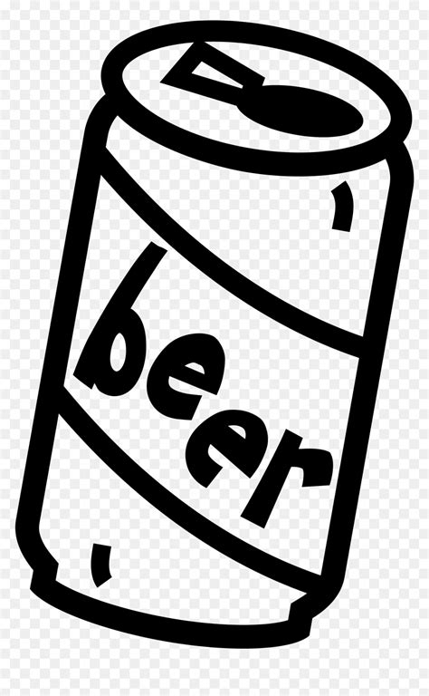 Image Download Cool Tin Can Clipart Black And Easy Beer Bottle