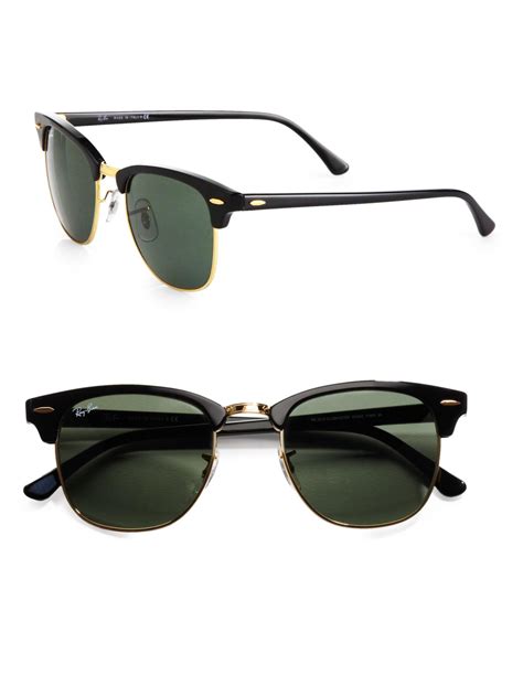 ray ban classic clubmaster sunglasses in black lyst