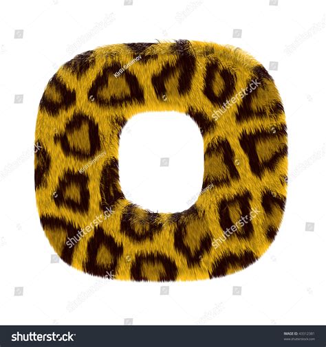 Letter Tiger Style Fur Alphabet Isolated Stock Photo 43312381