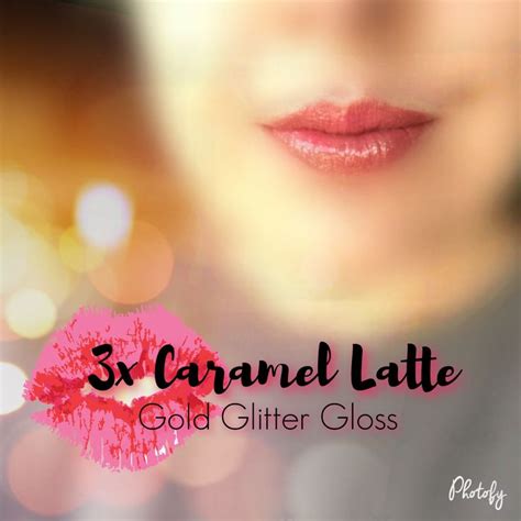 3x Caramel Latte Lipsense Gold Glitter Gloss ☕️ Order Via Facebook