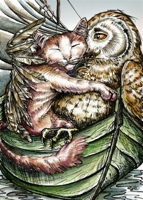 The Owl And The Pussycat From Edward Lears Poem Illustrator Unknown