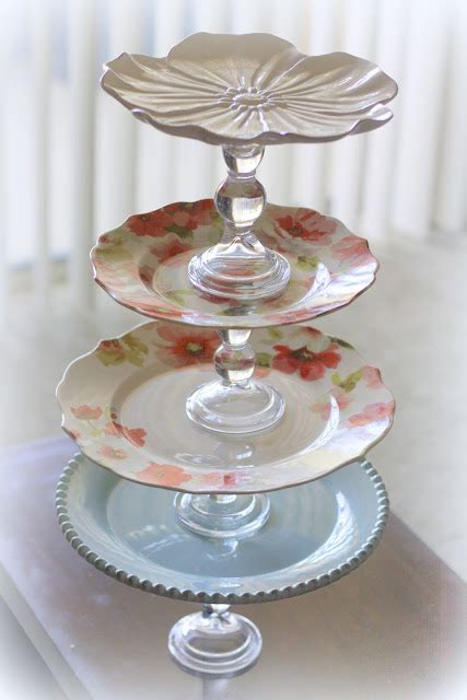 How To Make A Cake Stand Out Of Old Plates Greenstarcandy