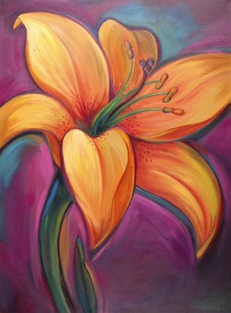 Easy Acrylic Paintings Flowers Warehouse Of Ideas