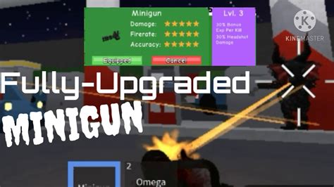 Fully Upgraded Minigun Review Roblox Zombie Attack Gas Station
