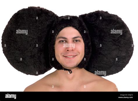 Portrait Of A Funny Guy With Big Ears Cheburashka Stock Photo Alamy