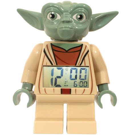 Lego Minifigure Style Star Wars Yoda Digital Alarm Clock Back Light