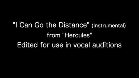 i can go the distance instrumental from hercules edited for auditions youtube