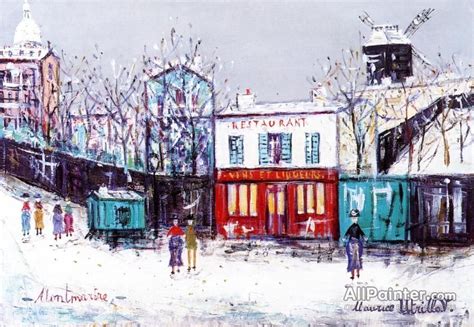 Maurice Utrillo Montmartre Rue Norvins Oil Painting