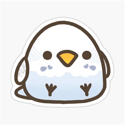 Light Blue Budgie Sticker For Sale By Blirbos Redbubble