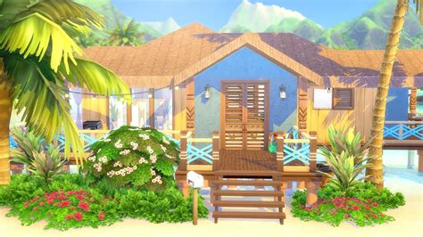 Budget Beach House The Sims 4 Speed Build Youtube