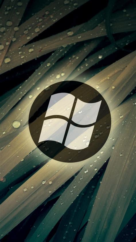 Twilight Leaves Transparent Microsoft Windows Logo Drops
