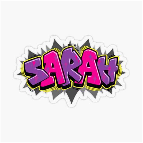 Sarah Graffiti Name Sticker By Namegraffiti Redbubble