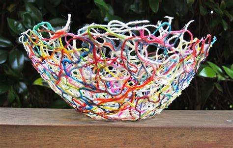 Yarn Bowl From Scraps Blueberry Hill Yarn Crafts For Kids Yarn