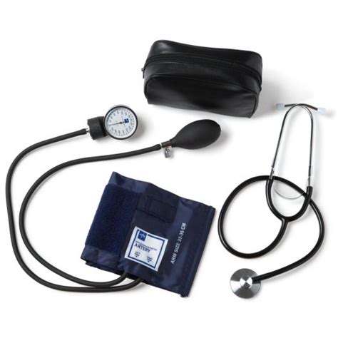 Medline Handheld Aneroid Blood Pressure Monitor With D Ring Cuff And