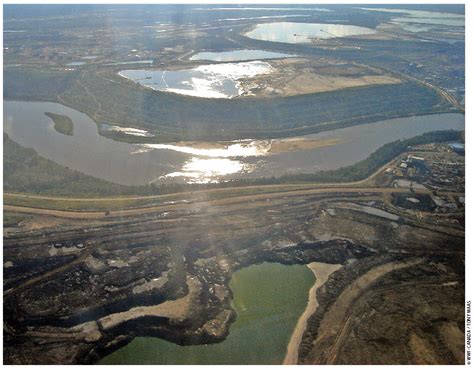 The Oil Sands And Athabasca River In Alberta As Seen Through An