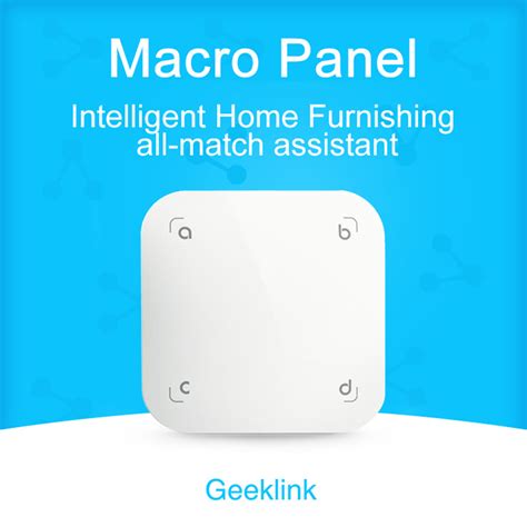 Geeklink 4 Gang Smart Home Scene Panel Remote Controller Wireless Light