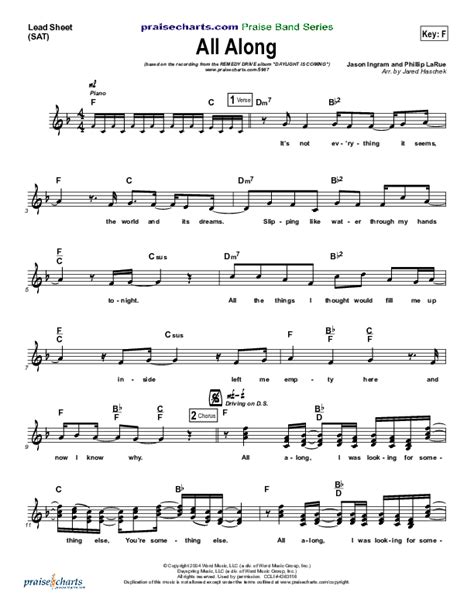 all along sheet music pdf remedy drive praisecharts
