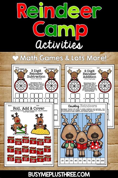 Christmas Reindeer Activities Fun And Games Math Literacy Crafts