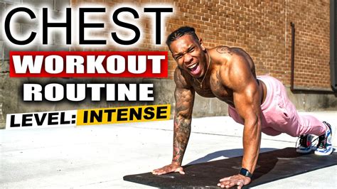 15 minute intense chest workout no equipment youtube
