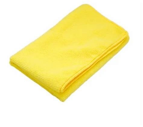 yellow microfiber cleaning cloth 50 size 40 cm x 40 cm at rs 30 00 in new delhi