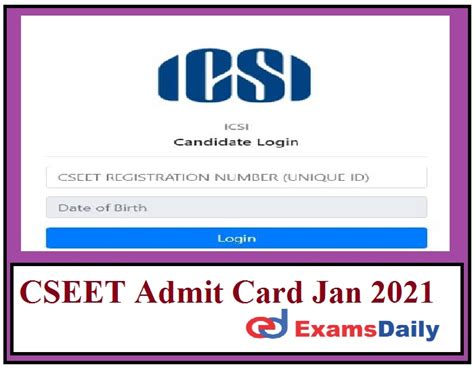 9 neet 2021 admit card. CSEET Admit Card January 2021 Out - Download ICSI Jan Exam ...