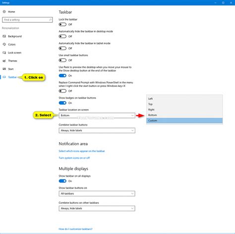 Change Taskbar Location On Screen In Windows 10 Tutorials