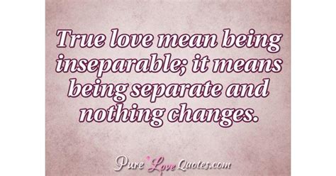 True Love Doesn T Mean Being Inseparable It Means Being Separate And Nothing Purelovequotes
