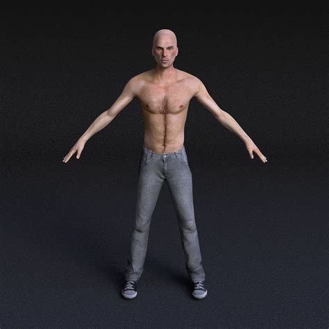 Male Model 5 Rigged 3d Model 85 Unknown Free3d
