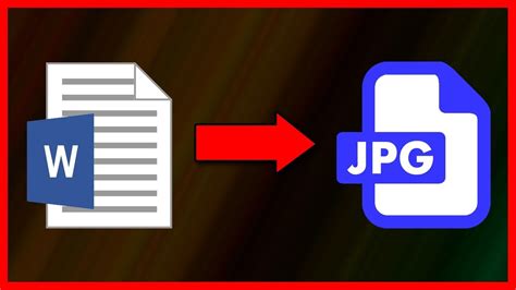 How To Convert Word Docdocx File To A  Image Tutorial Youtube