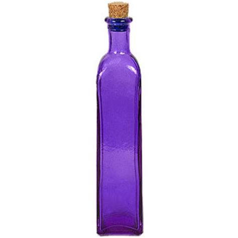 13 Oz Purple Glass Square Bottles Cork Cap Bottle Bottle Corks Purple Glass